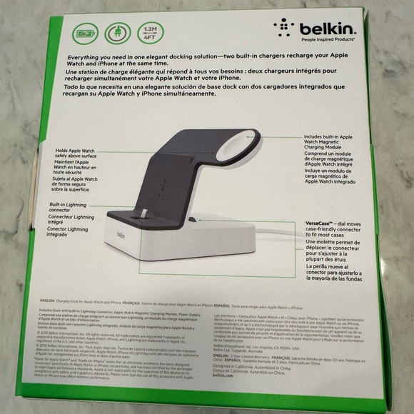 Belkin PowerHouse 2-in-1 iPhone & Apple Watch Charging Dock - White - Picture 3 of 8